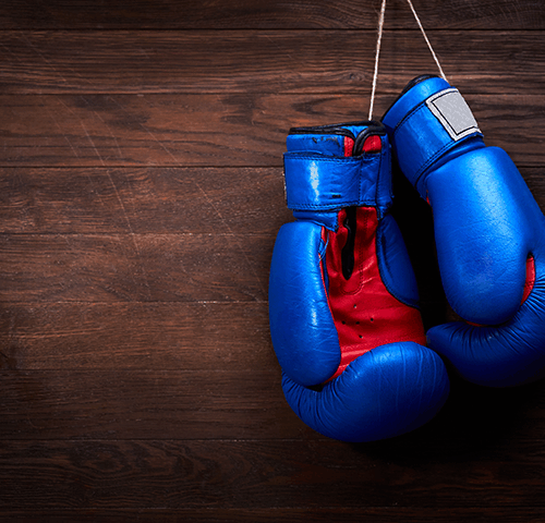 transpiration dans des gants de boxe
