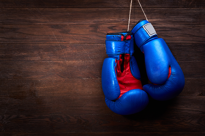 transpiration dans des gants de boxe